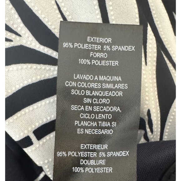 2/$30 Jessica Howard Small Romper Jumpsuit Sleeveless Navy & White Leaf Print - Picture 13 of 16